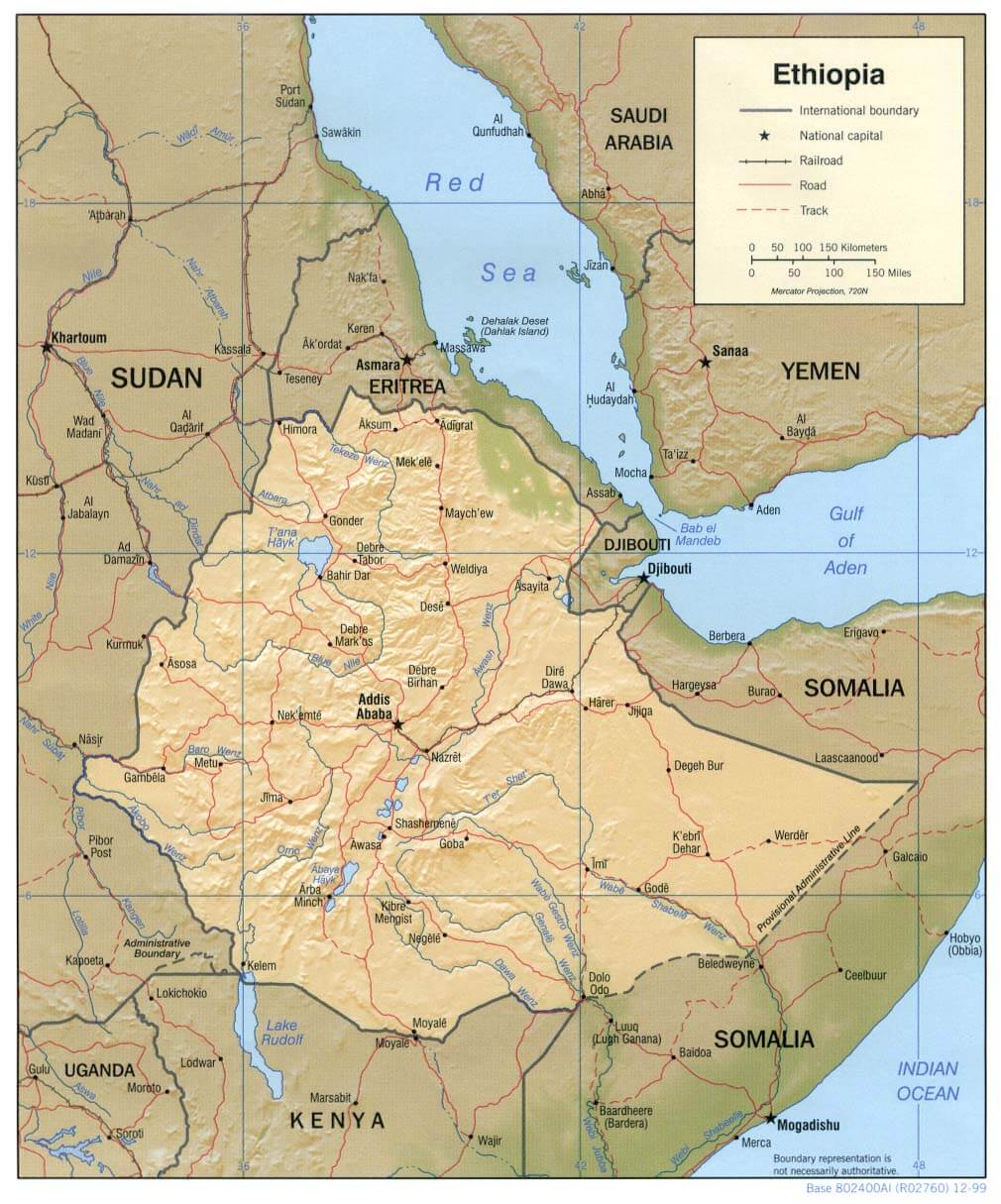 Athiopien linderung karte